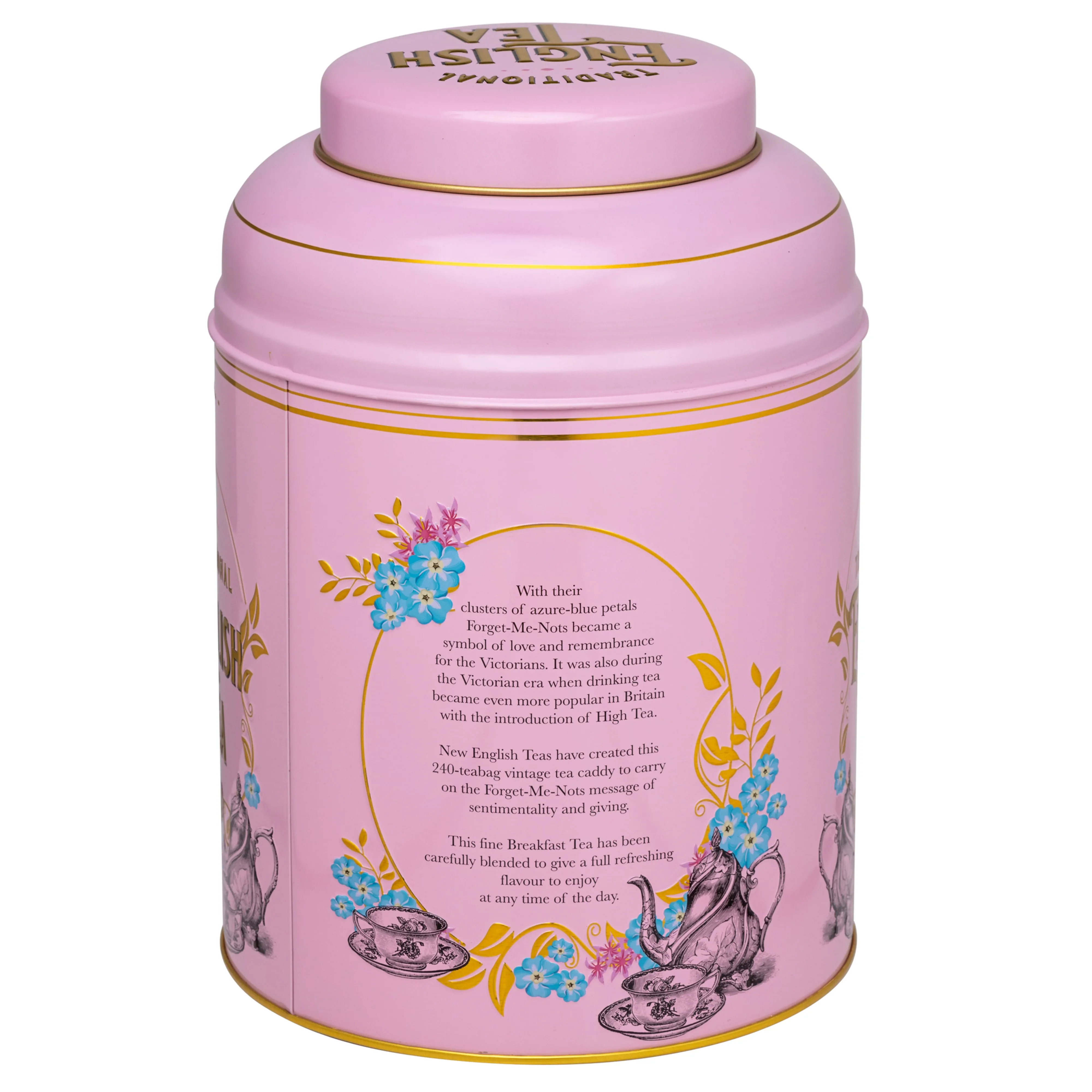 Vintage Victorian Deluxe Tea Caddy - Rose Pink