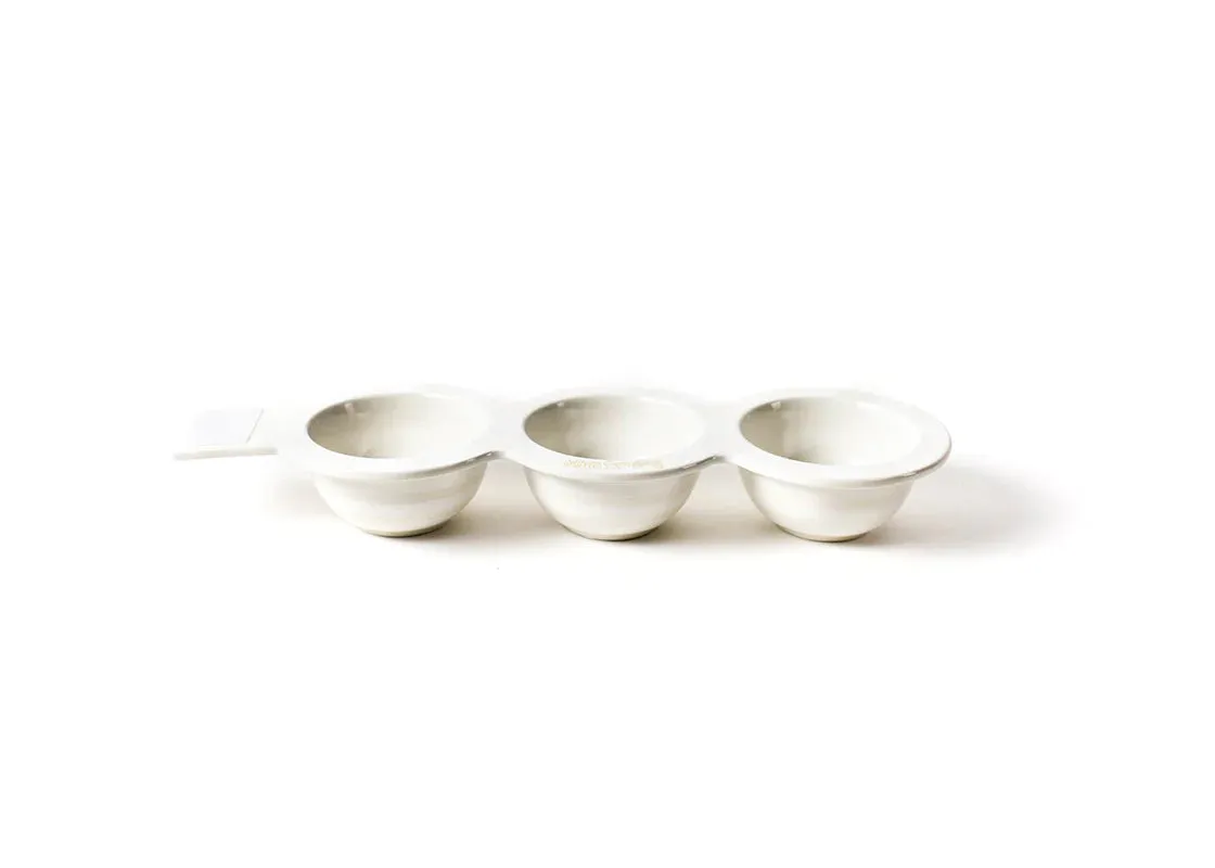 White Stripe Mini Happy Everything! Trio Bowl